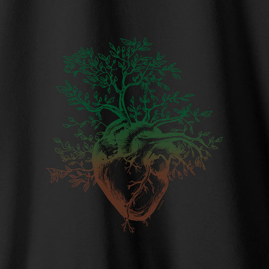 Camiseta Amazônia ÁRVORE CORAÇÃO - PRETO - cód 0371