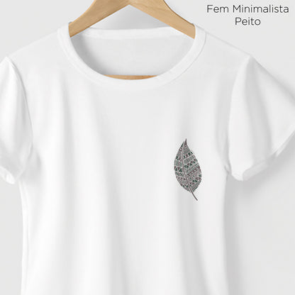 Camiseta Amazônia FOLHA GRAFISMO - BRANCO - cód 0397