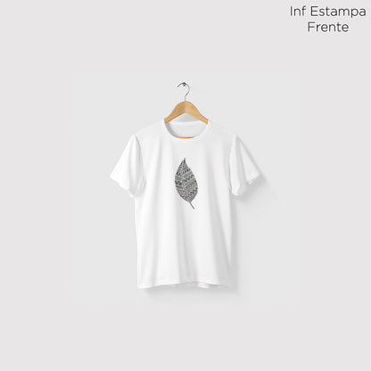 Camiseta Amazônia FOLHA GRAFISMO - BRANCO - cód 0397