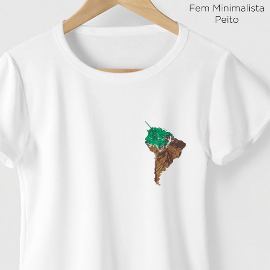 Camiseta Amazônia FOLHA AMAZÔNIA - BRANCO - 0426