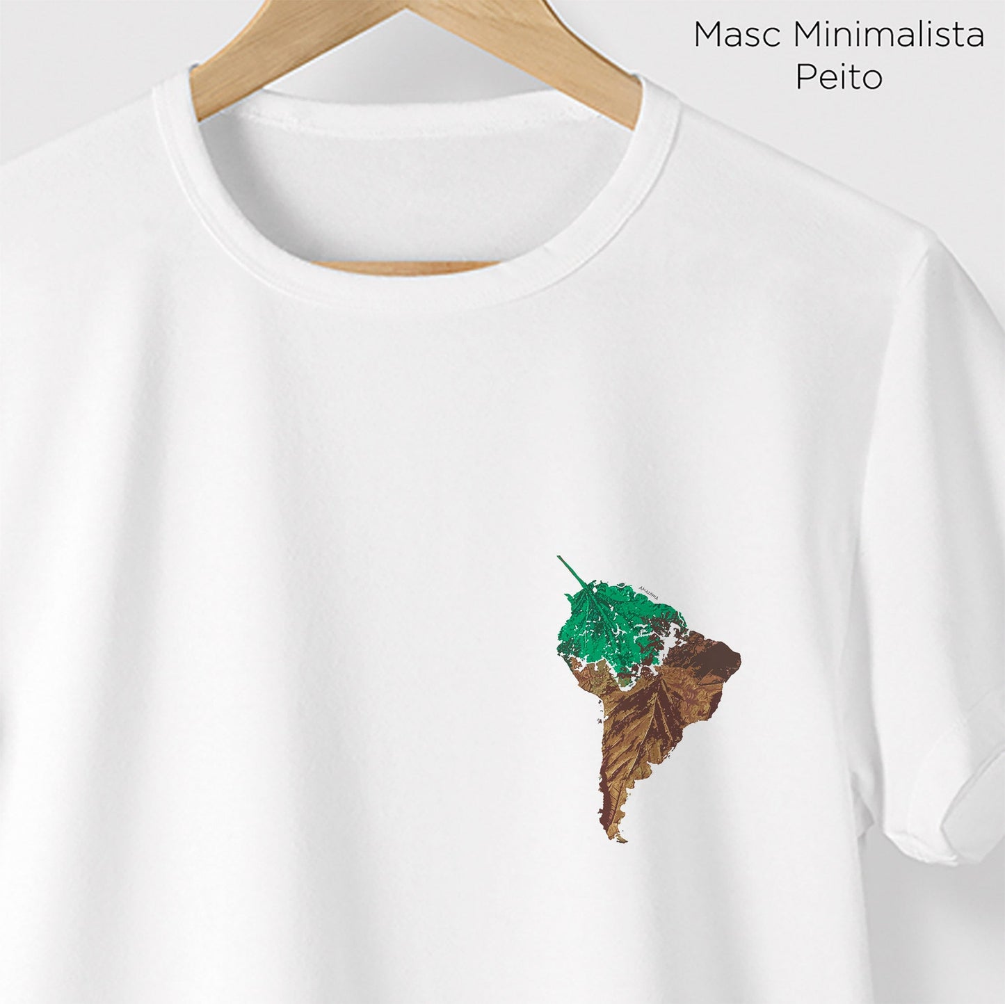 Camiseta Amazônia FOLHA AMAZÔNIA - BRANCO - 0426