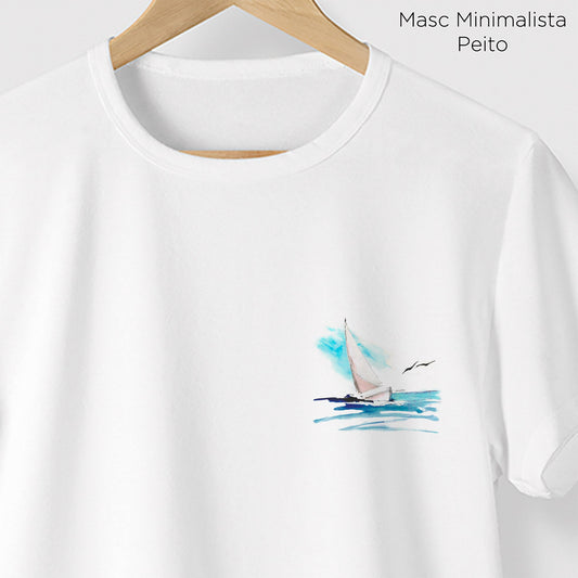Camiseta Amazônia BARCO E MAR - BRANCO - cód 0438