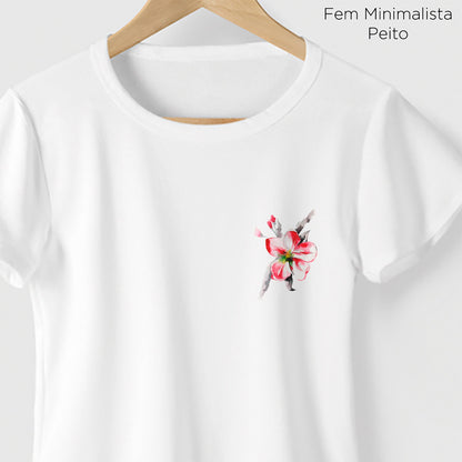 Camiseta Amazônia FLOR DE CEREJEIRA - BRANCO - cód 0445