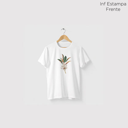 Camiseta Amazônia ARTE FLORA - BRANCO - cód 0469