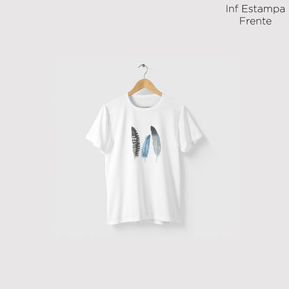 Camiseta Amazônia TRÊS PENAS - BRANCO - cód 0490