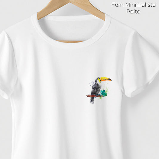 Camiseta Amazônia TUCANO TINTA - BRANCO - cód 0516