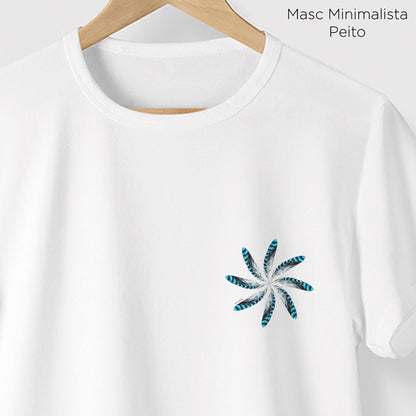 Camiseta Amazônia MANDALA 8 PENAS - BRANCO - cód 0522