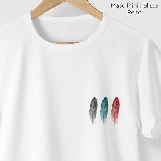 Camiseta Amazônia TRÊS PENAS - BRANCO - cód 0571