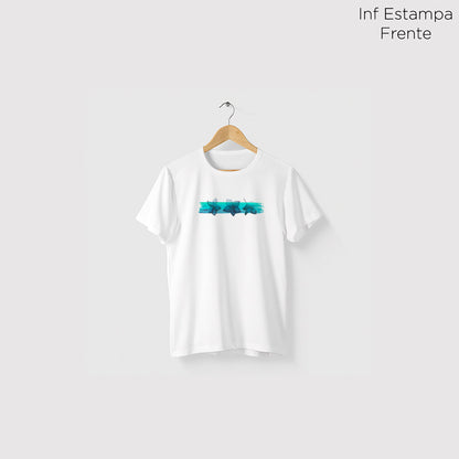 Camiseta Amazônia TINTA FLORES - BRANCO - cód 0578