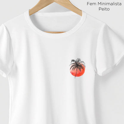 Camiseta Amazônia SUNSET PALM - BRANCO - cód 0581
