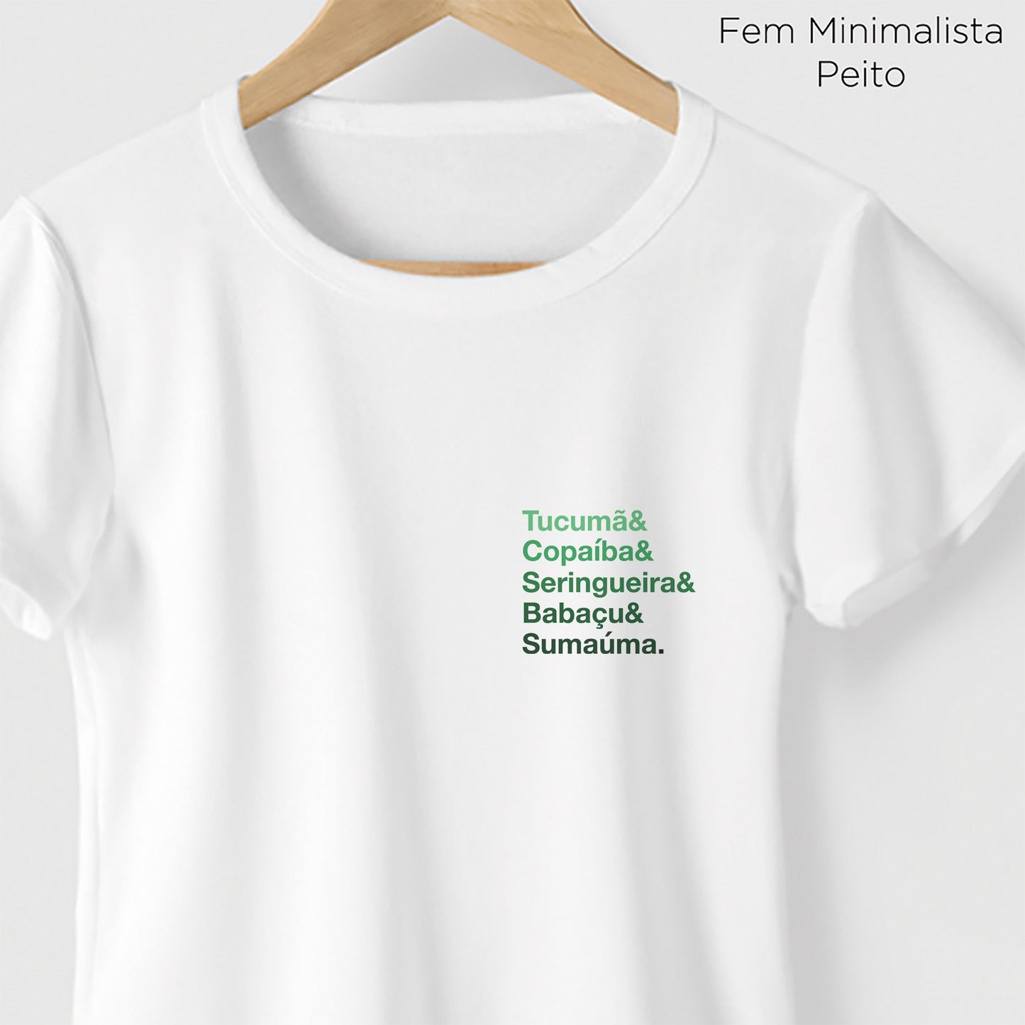 Camiseta Amazônia ÁRVORES DA AMAZÔNIA - BRANCO - cód 0597