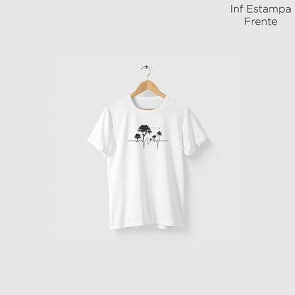 Camiseta Amazônia ELETROCARDIO - BRANCO - cód 0677