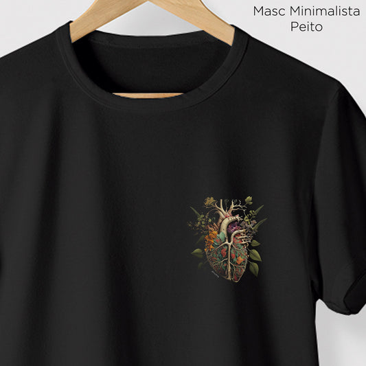 Camiseta Amazônia FLORESTA CORAÇÃO - PRETO - cód 0680