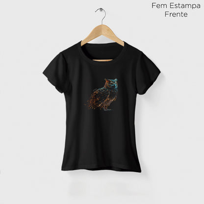 Camiseta Amazônia LUZ CORUJA - PRETO - cód 0688