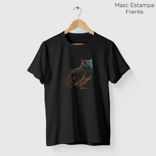 Camiseta Amazônia LUZ CORUJA - PRETO - cód 0688