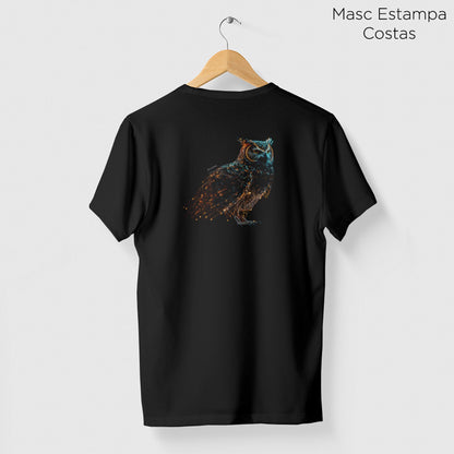 Camiseta Amazônia LUZ CORUJA - PRETO - cód 0688