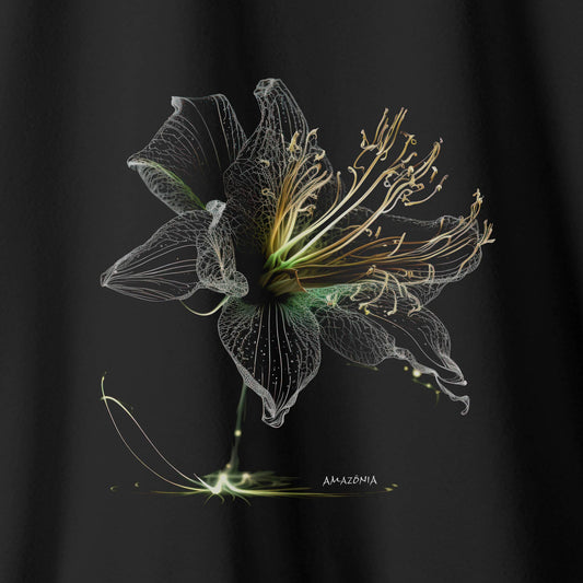 Camiseta Amazônia LINE FLOWER - PRETO - cód 0689