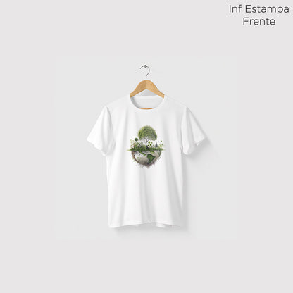 Camiseta Amazônia PLANETA VERDE - BRANCO - cód 0691