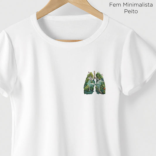 Camiseta Amazônia PULMÃO - BRANCO - cód 0700