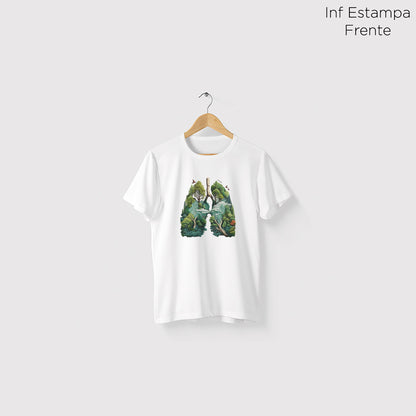 Camiseta Amazônia PULMÃO - BRANCO - cód 0700