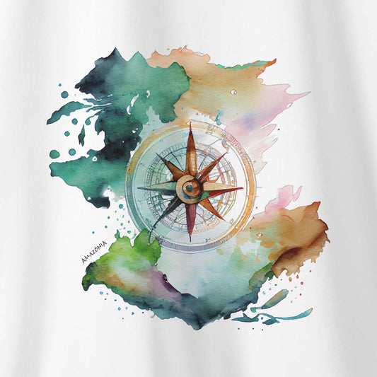 Camiseta Amazônia COMPASS - BRANCO - cód 0704