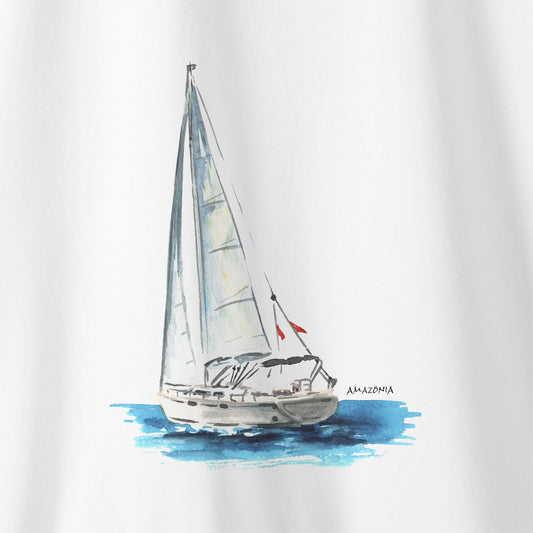 Camiseta Amazônia NAVEGANDO - BRANCO - cód 0705