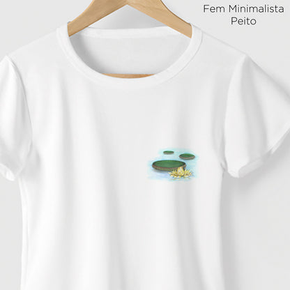Camiseta Amazônia VITÓRIA-RÉGIA - BRANCO - cód 0742