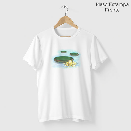 Camiseta Amazônia VITÓRIA-RÉGIA - BRANCO - cód 0742