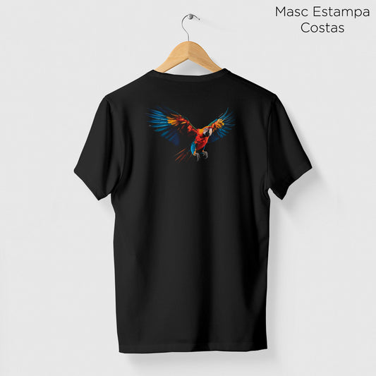 Camiseta Amazônia VÔO DA ARARA - PRETO - cód 0746
