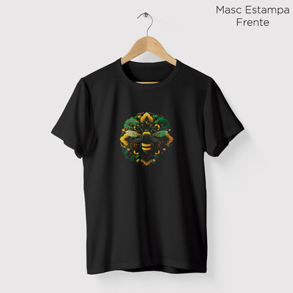 Camiseta Amazônia MANDALA ABELHA - PRETO - cód 0751