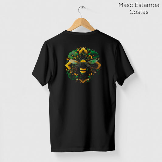 Camiseta Amazônia MANDALA ABELHA - PRETO - cód 0751