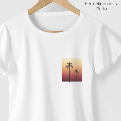 Camiseta Amazônia SUNSET PALM - BRANCO - cód 0765