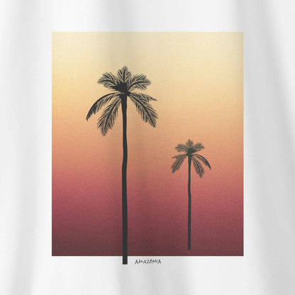 Camiseta Amazônia SUNSET PALM - BRANCO - cód 0765