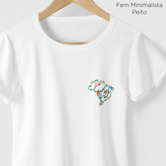 Camiseta Amazônia BIOMAS - BRANCO - cód 0823