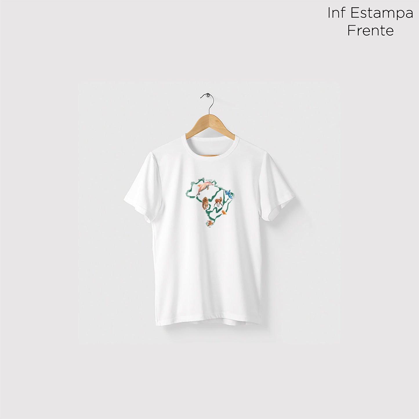 Camiseta Amazônia BIOMAS - BRANCO - cód 0823