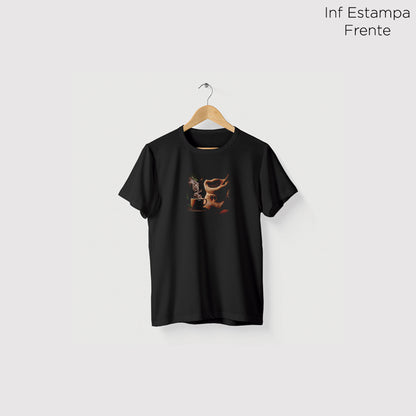 Camiseta Algoodão Preto - cód 0843