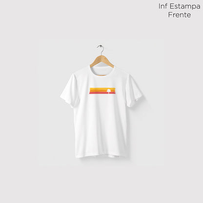 Camiseta Amazônia LISTRAS DE TINTA - BRANCO - cód 1153