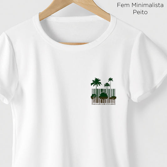Camiseta Amazônia CÓDIGO FLORESTA - BRANCO - cód 1228