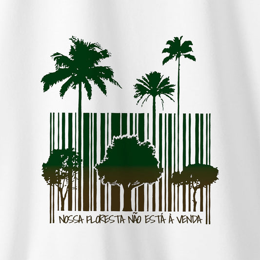 Camiseta Amazônia CÓDIGO FLORESTA - BRANCO - cód 1228