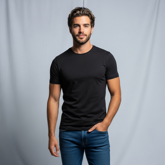 Kit 2 Camisetas Algoodão Ultra Soft Preto - cód L024