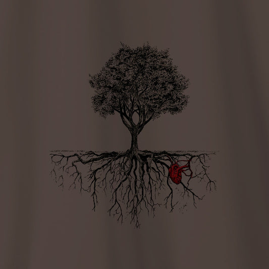 Camiseta Amazônia ISC ÁRVORE CORAÇÃO DA NATUREZA - MARROM ESTONADO - cód 0036