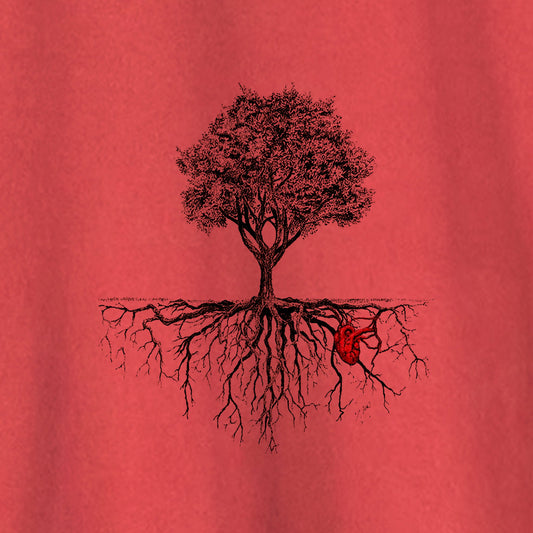 Camiseta Amazônia ISC ÁRVORE CORAÇÃO DA NATUREZA - VERMELHO ESTONADO - cód 0036