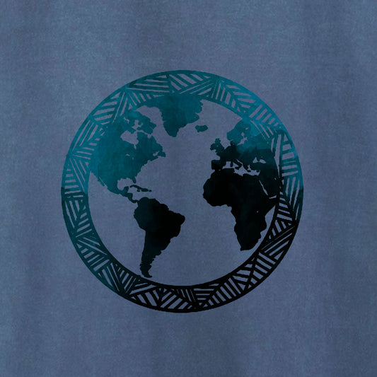 Camiseta Amazônia ISC MUNDO TERRA - AZUL ESTONADO - cód 0241