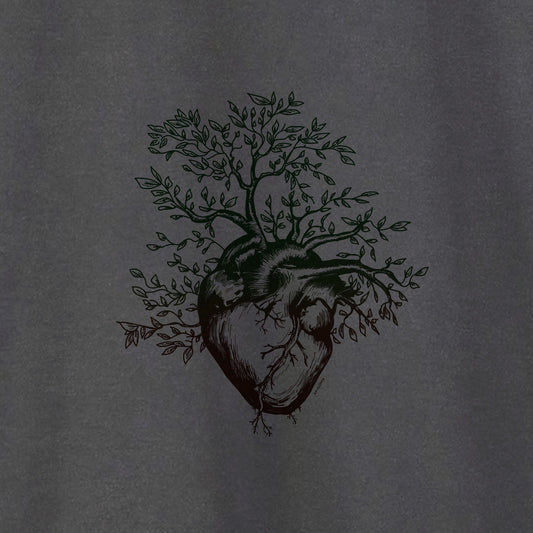 Camiseta Amazônia ISC ÁRVORE CORAÇÃO - CINZA ESTONADO - cód 0371