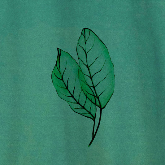 Camiseta Amazônia ISC FOLHAS TRANSPARÊNCIA - VERDE ESTONADO - cód 0493