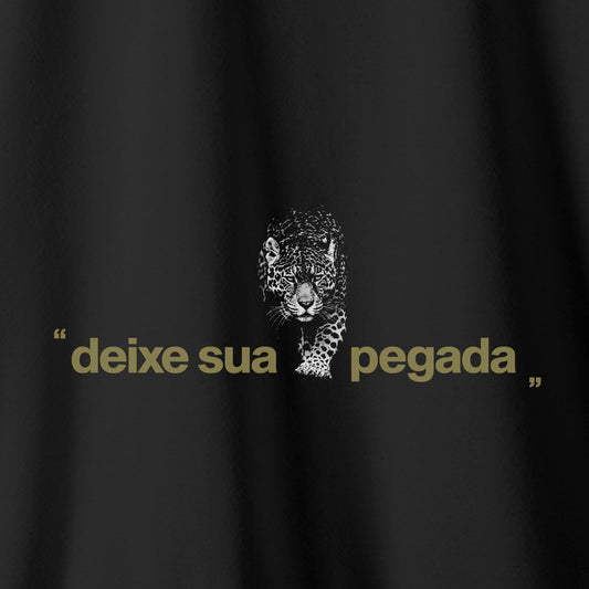 Camiseta Amazônia ONÇAFARI DEIXE SUA PEGADA - PRETO - cód 2075