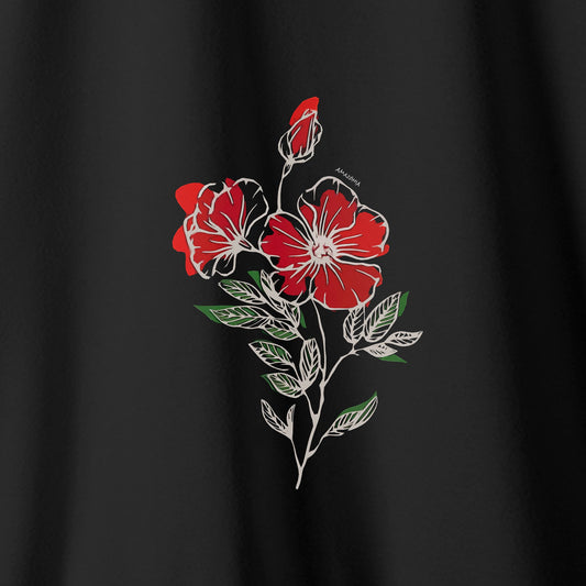 Camiseta Amazônia LINE FLOWER – PRETO - cód 2092