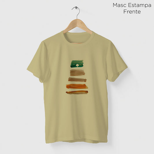 Camiseta Amazônia ISC PACHA MAMA - AREIA ESTONADO - cód 0170