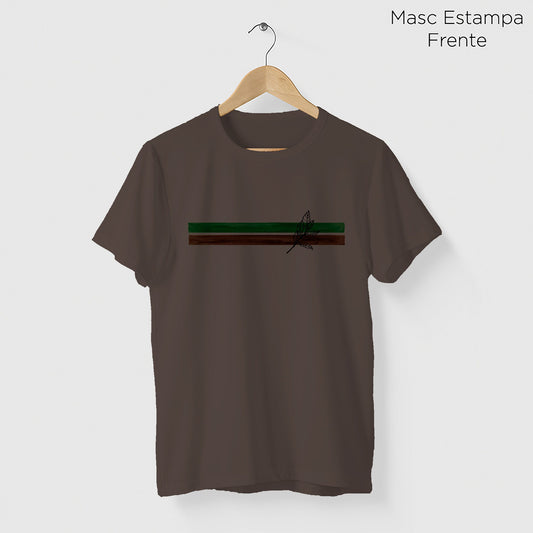 Camiseta Amazônia ISC LISTRAS TERRA - MARROM ESTONADO - cód 0174