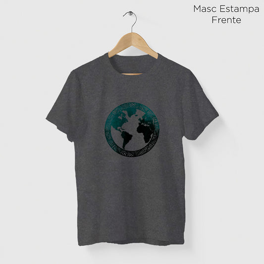 Camiseta Amazônia ISC MUNDO TERRA - CINZA ESTONADO - cód 0241